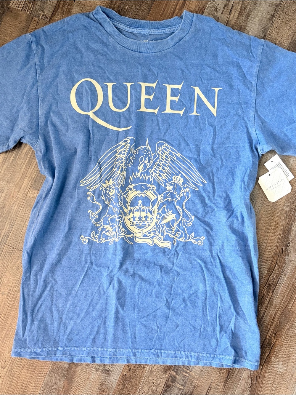 Altar'd State Blue Queen Crest Graphic Tee